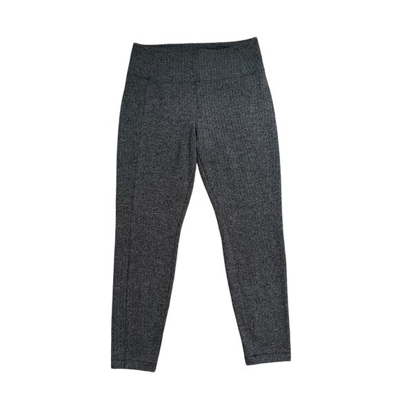 Athleta dark gray & white print Delancey Herringbone tight leggings size M - Picture 1 of 9